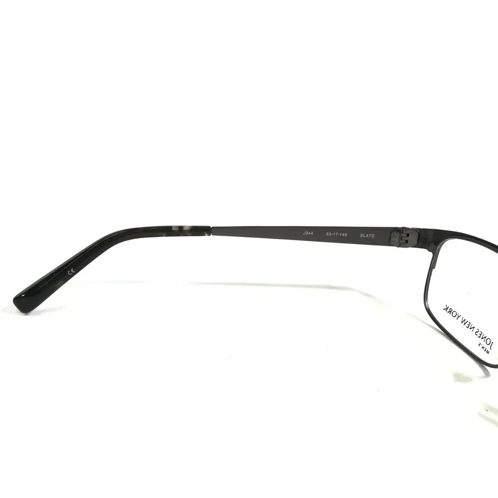 Jones New York Eyeglasses Frames J344 SLATE Grey Rectangular Full Rim 53-17-140